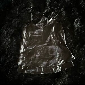 Black Satin Top
